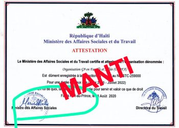 Désintox: Non, le groupe armé G9 n’a pas d’autorisation de fonctionnement du MAST